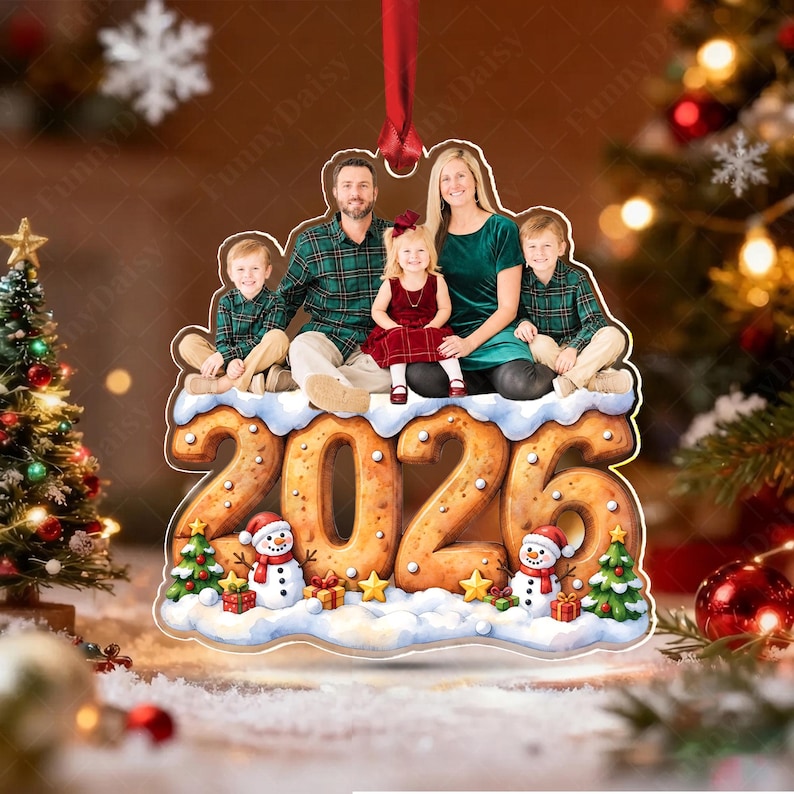 Family Photo Custom Shape Acrylic Ornament