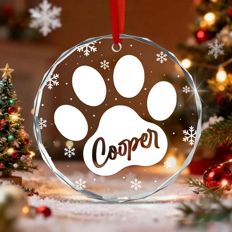 Dog Paw Christmas Ornament 2026