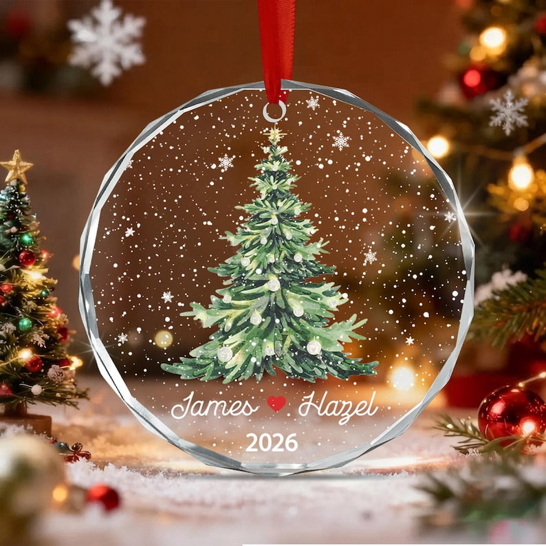 Couple Name & Year Christmas Together Ornament