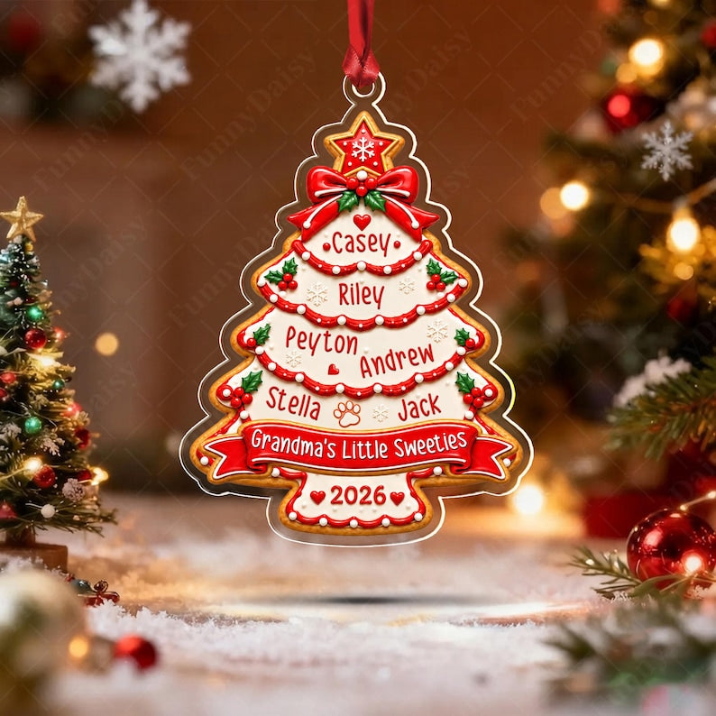 Grandkid Cookie Tree Name Ornament
