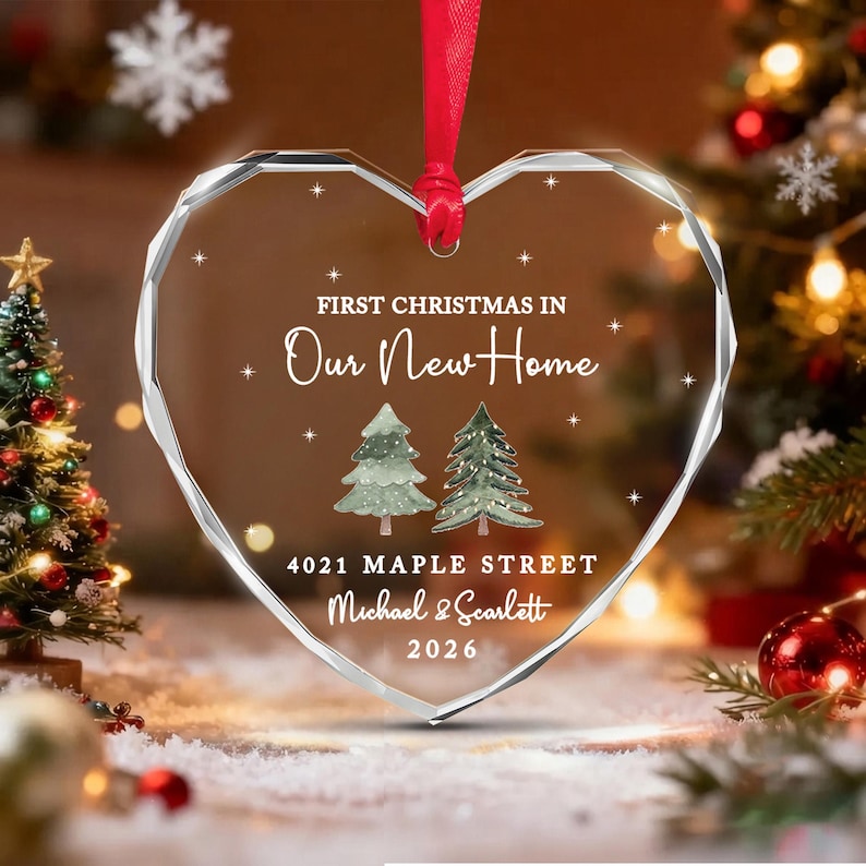 First Home Couple Name & Year Ornament