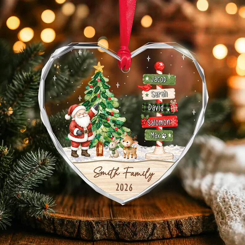 Family North Pole Sign Acrylic Ornament