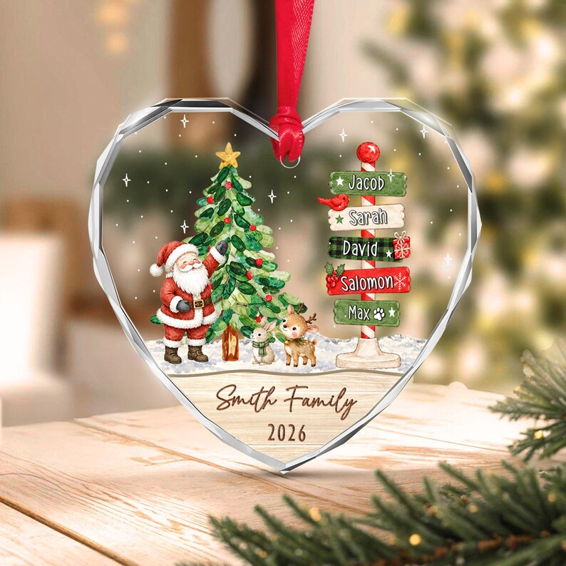 Family North Pole Sign Acrylic Ornament