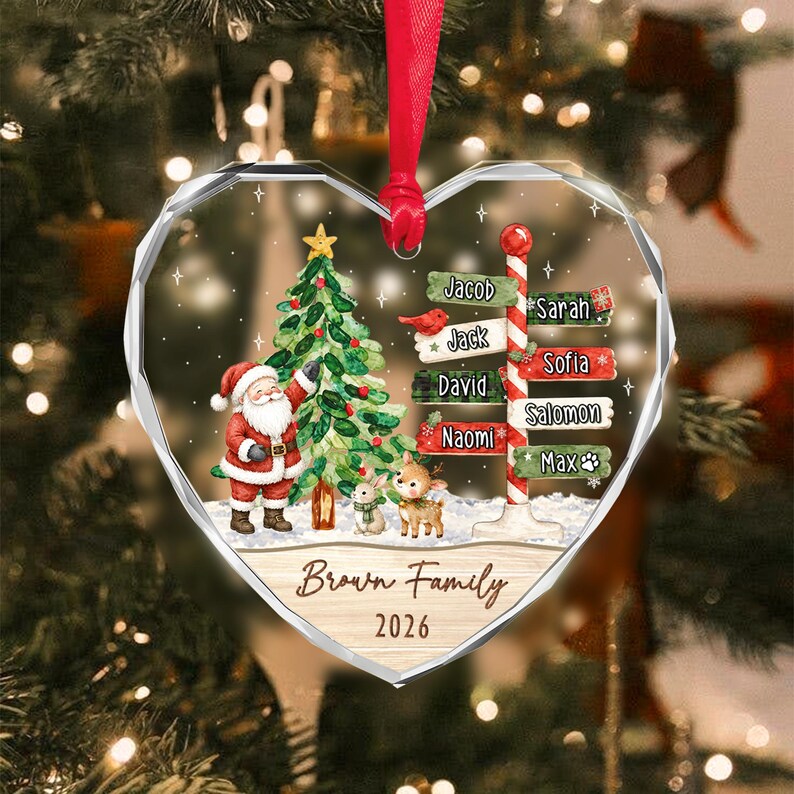 Family North Pole Sign Acrylic Ornament
