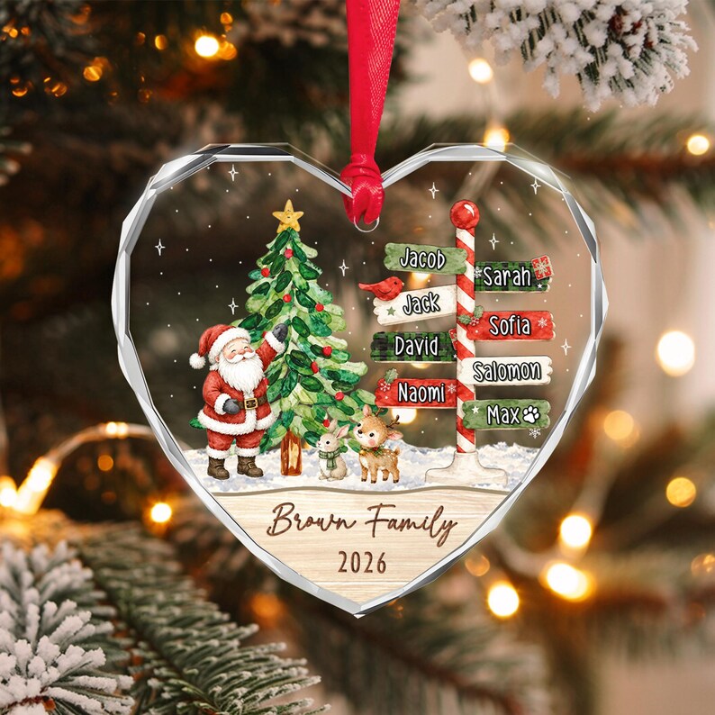 Family North Pole Sign Acrylic Ornament