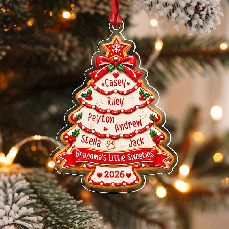 Grandkid Cookie Tree Name Ornament