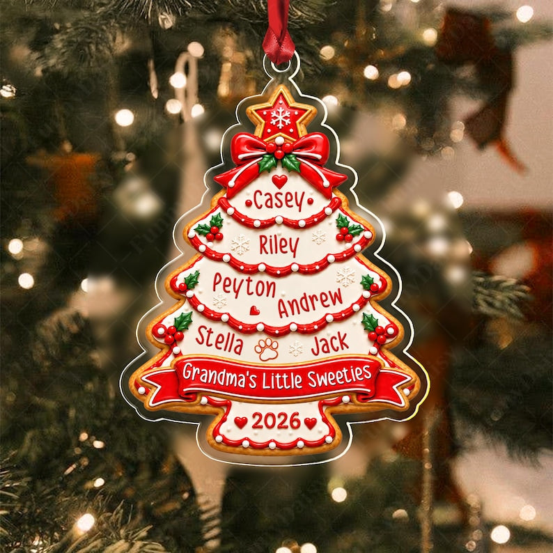 Grandkid Cookie Tree Name Ornament