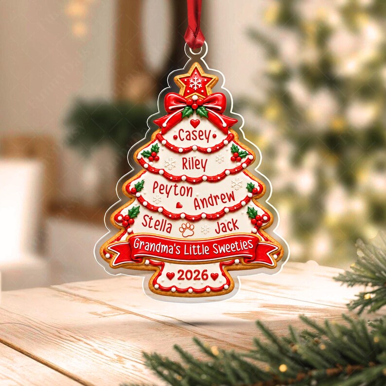 Grandkid Cookie Tree Name Ornament