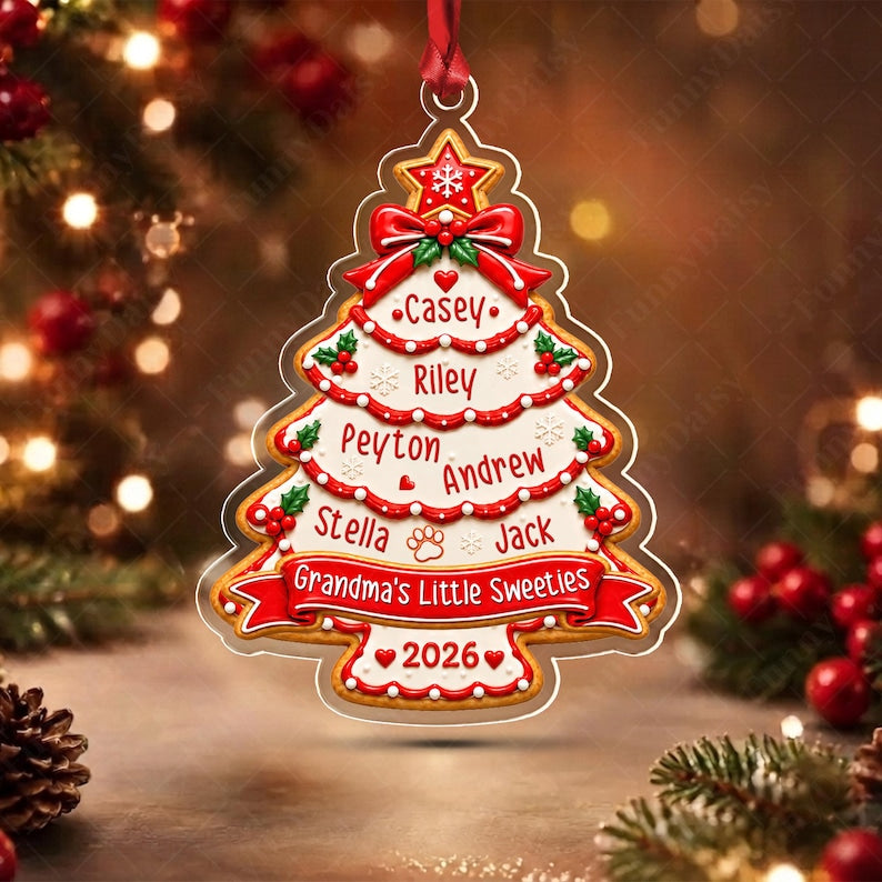 Grandkid Cookie Tree Name Ornament