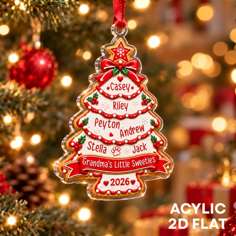 Grandkid Cookie Tree Name Ornament