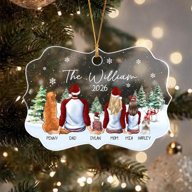 New Baby Family & Pet Christmas Ornament