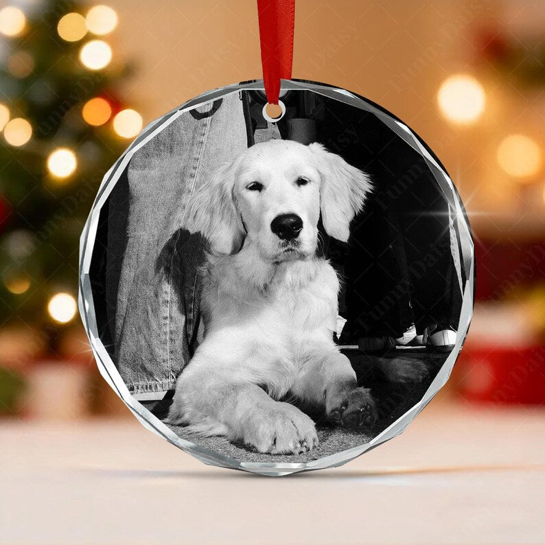 Family Photo Ceramic Christmas Ornament