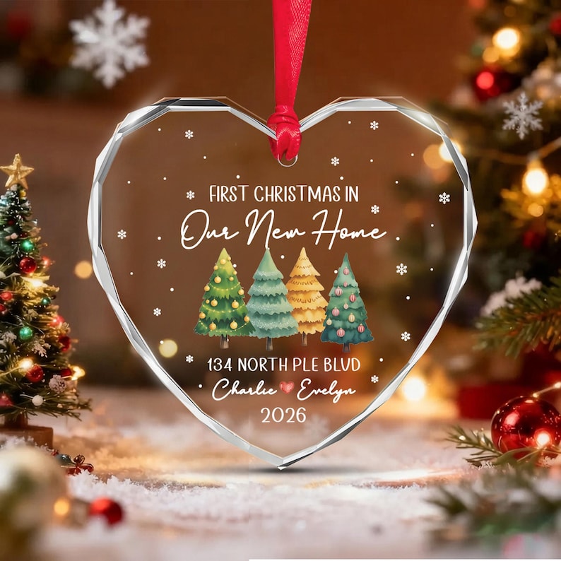 New Home Couple Name Ornament