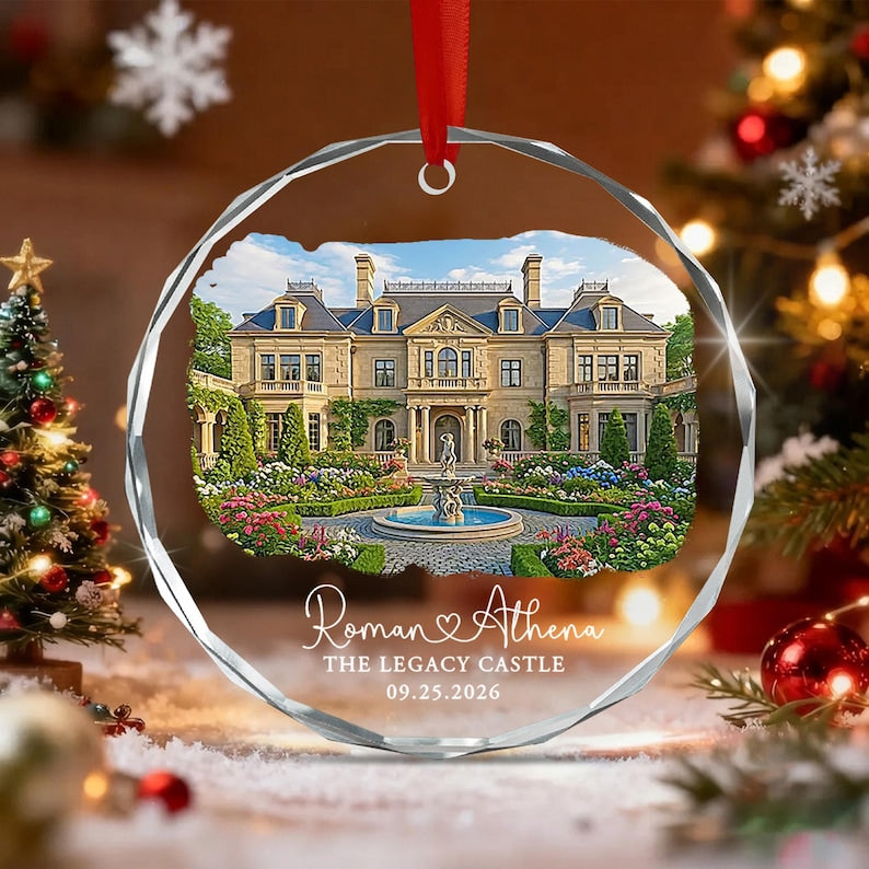 Wedding Venue Name & Date Ornament